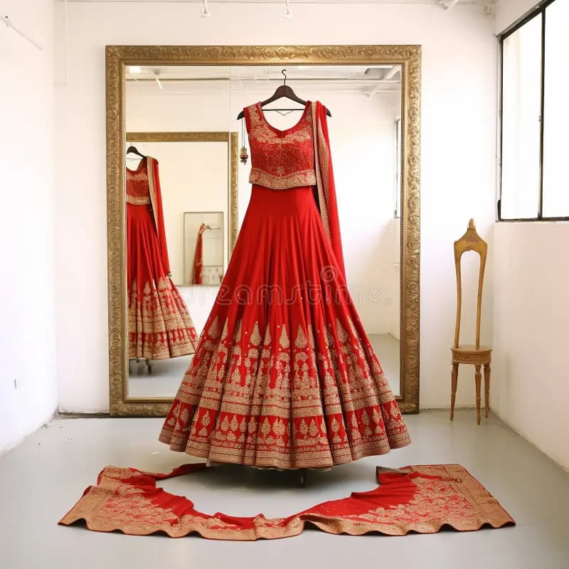 Handcrafted Zardozi Designer Lehenga thumbnail 2